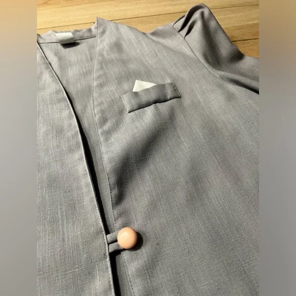 Vintage 70s LA BENE USA Puff Shoulder Suit Jacket - Picture 4 of 5